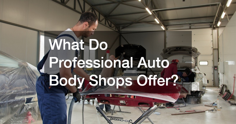 inside an auto body shop