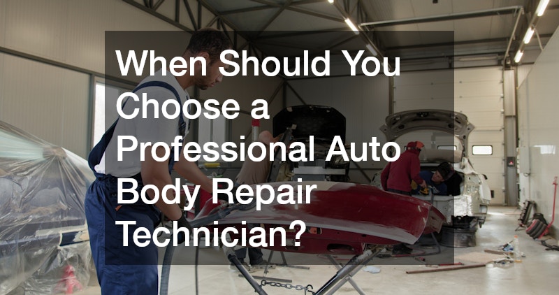 an auto body repair technician working